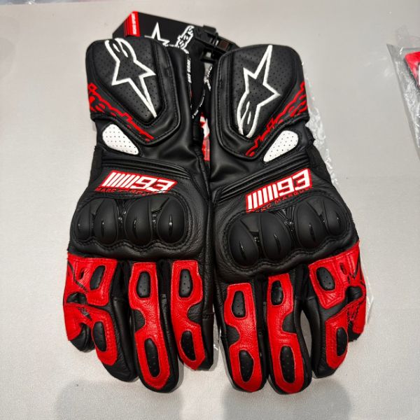 圖片 『嘉義Riderment萊德曼騎士部品』Alpinestars A星 SP-8 V3 MM93 TWIN RING V2 火星人93聯名款 牛皮競技長手套 可觸控