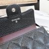 圖片 Chanel 經典荔枝牛皮銀/三折短夾