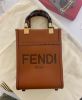 圖片 Fendi 8BS051 FF Logo 小牛皮 迷你直式 Sunshine 包 焦糖棕色《2024季度新品》