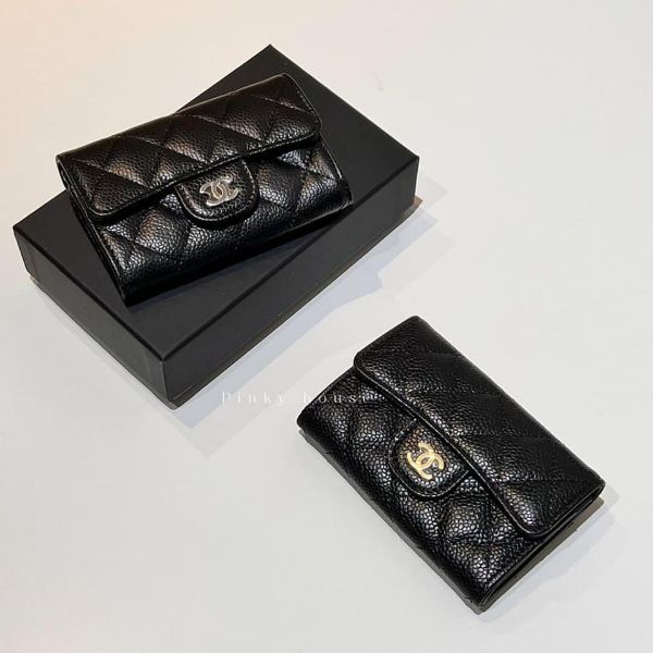 圖片 Chanel 黑金單層卡包