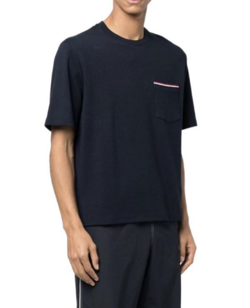 圖片 Thom Browne Slim-Fit Grosgrain-Trimmed Cotton-Jersey T-Shirt