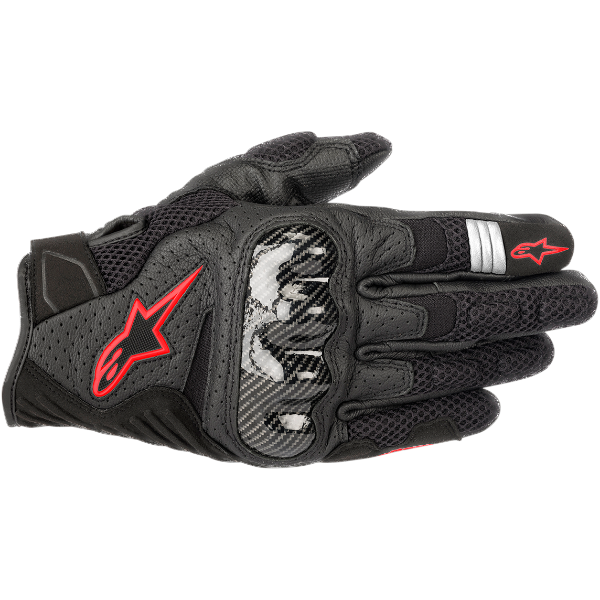 圖片 『嘉義Riderment萊德曼騎士部品』A星 Alpinestars SMX-1 Air V2 黑紅 觸控 防摔手套 夏季 半皮半布 入門款