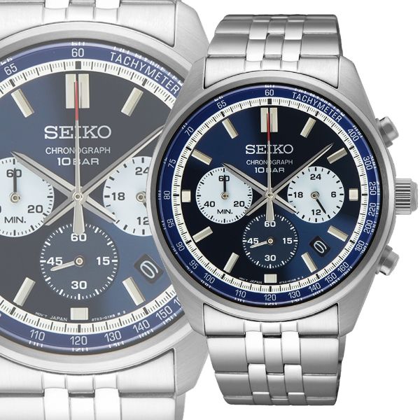 圖片 SEIKO 精工 CS系列熊貓錶計時手錶 41.5mm (SSB427P1/8T63-00W0B)