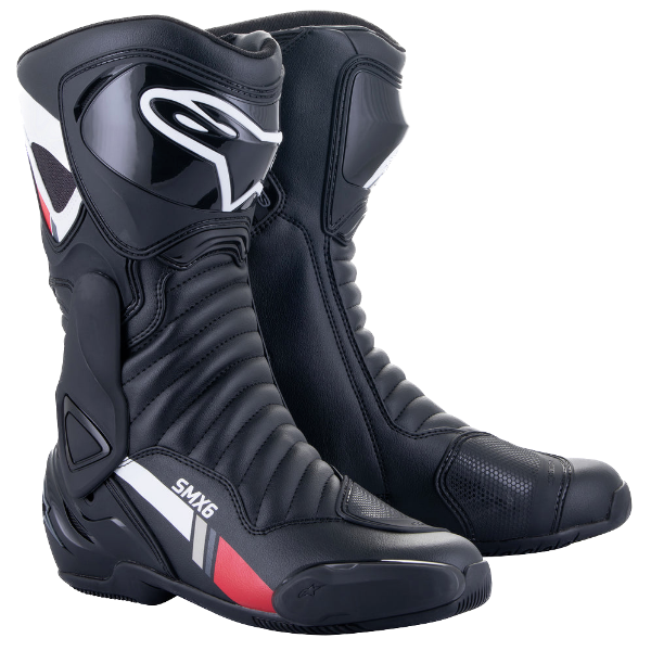 圖片 『嘉義Riderment萊德曼騎士部品』Alpinestars A星 SMX-6 v2 黑白灰 競技長靴 龍骨設計 防滑鞋面