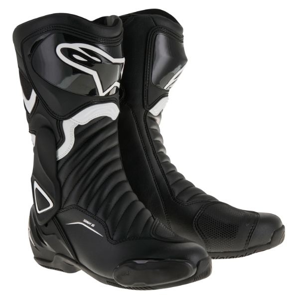 圖片 『嘉義Riderment萊德曼騎士部品』Alpinestars A星 SMX-6 v2 黑白 競技長靴 龍骨設計 防滑鞋面