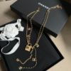 圖片 Chanel 2020 黑金鏈條鎖頭項鍊