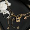 圖片 Chanel 2020 黑金鏈條鎖頭項鍊