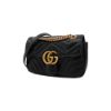 圖片 Gucci Marmont 雙G牛皮掀蓋斜背包-22cm(446744-黑)
