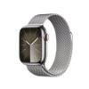 圖片 Apple Watch S9 45mm不鏽鋼+米蘭錶環(行動網路)金/銀