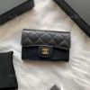 圖片 Chanel 經典黑牛金單層卡包  📝預購