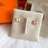 圖片 Hermes mini pop H 白/玫瑰金耳環