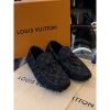 圖片 Louis Vuitton LV黑色滿版老花Logo設計 牛仔布 男生 男款 豆豆鞋 現貨