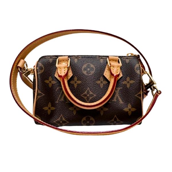 圖片 Louis Vuitton - LV 經典Nano Speedy 迷你版斜背包/肩背包 ( 棕色 ) - M81085