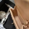 圖片 Chanel 淺米金釦羊皮方胖子