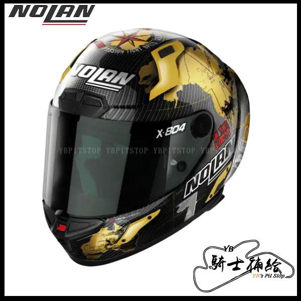 圖片 代理公司貨 NOLAN X-804RS CARBON #25 CHECA GOLD 地圖 X804RS