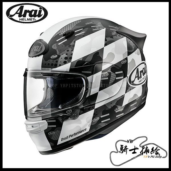 圖片 Arai ASTRO-GX CHECKER 迷彩格紋 白 全罩 安全帽 旅行 通勤 Snell 鴨尾