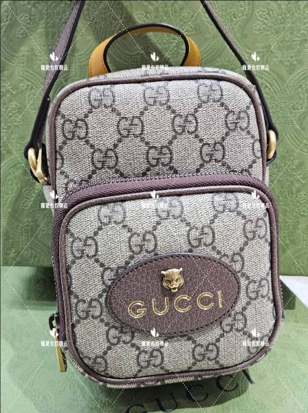 圖片 Gucci 658556 Neo Vintage PVC 虎頭 斜背包/ 手機包