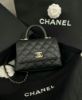 圖片 Chanel 香奈兒 mini coco handle 荔枝皮 手提鍊帶包 黑 