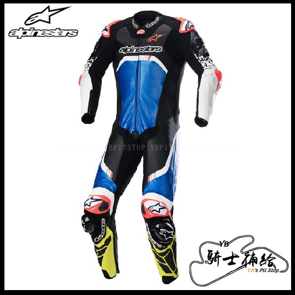 圖片 ALPINESTARS GP TECH V4 1PC 黑藍黃 高階款 防摔 連身皮衣 A星