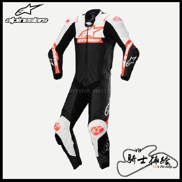 圖片 ALPINESTARS MISSILE V2 WARD 1PC 黑白紅 高階款 防摔 連身皮衣 A星