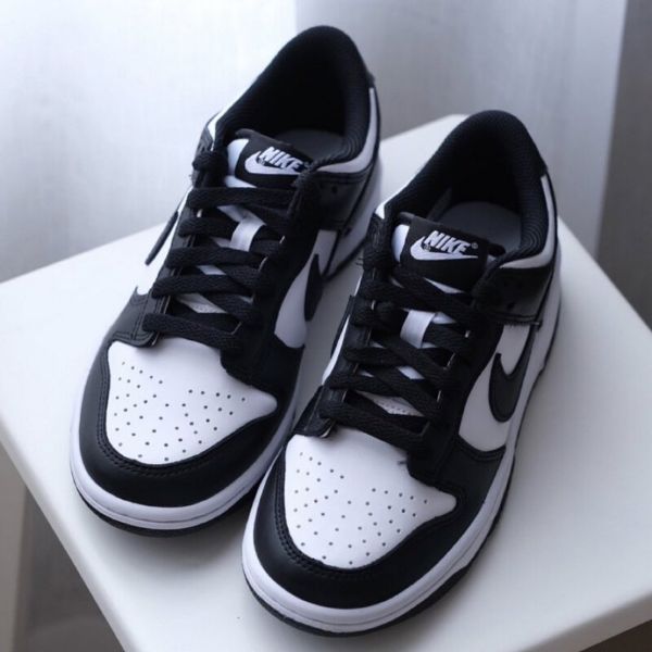 圖片 NIKE DUNK LOW 黑白熊貓 大童鞋(CW1590-100)