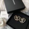 圖片 Chanel 23c 愛心鏤空水鑽耳針