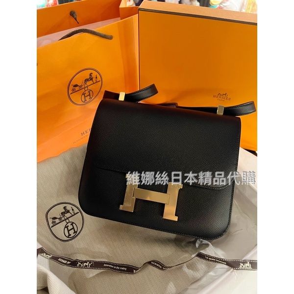 圖片 Hermès 愛馬仕黑色康康24mm黑玫金釦constance24mm全新現貨