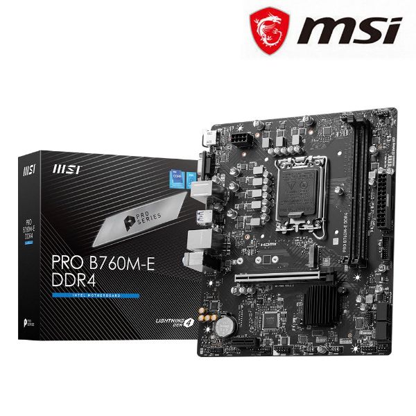 圖片 微星 PRO B760M-E DDR4(M-ATX/Realtek 1Gb/註冊四年/2DIMM)6+1+1相供電