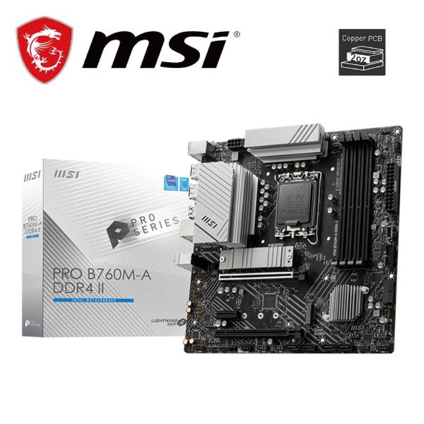 圖片 微星 PRO B760M-A DDR4 II(M-ATX/LAN 2.5Gb/註冊四年)14相電源