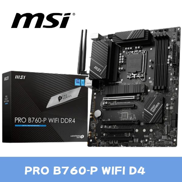 圖片 微星 PRO B760-P WIFI DDR4(ATX/Realtek 2.5Gb+Intel 無線/註冊四年)12+1+1相