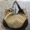 圖片 【哈極品】二手品《GUCCI 古馳 經典緹花布雙G Logo肩背包 /購物包》