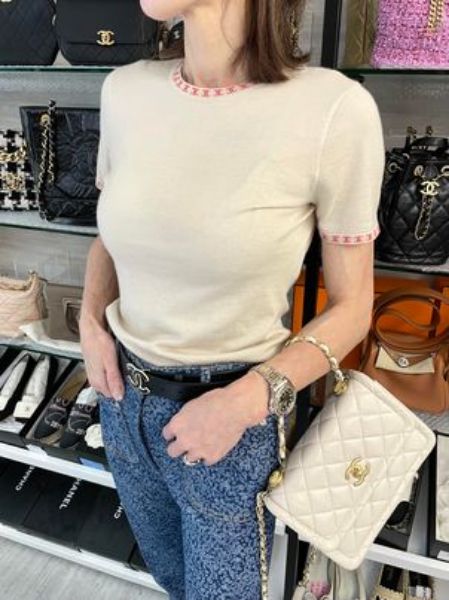 圖片 Chanel vintage 米色短袖上衣