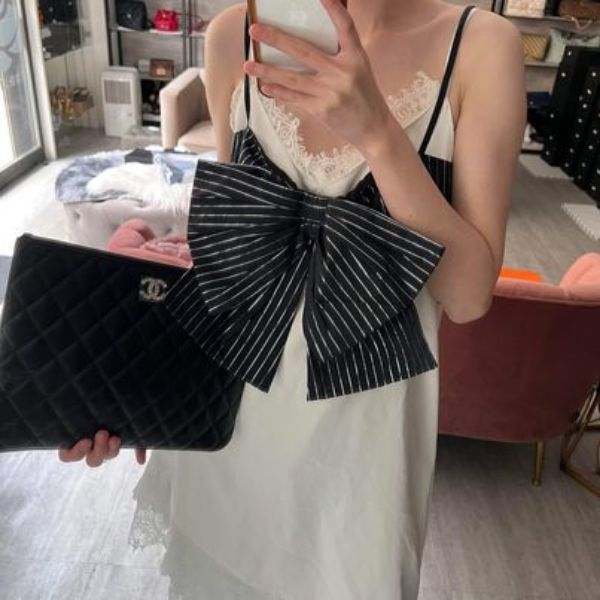 圖片 Chanel 20c秀款蝴蝶結吊帶