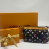 圖片 【哈極品】二手品《Louis Vuitton LV 黑三彩 村上隆 字紋 鉚釘 腋下包/麻將包 》