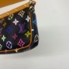 圖片 【哈極品】二手品《Louis Vuitton LV 黑三彩 村上隆 字紋 鉚釘 腋下包/麻將包 》