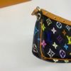 圖片 【哈極品】二手品《Louis Vuitton LV 黑三彩 村上隆 字紋 鉚釘 腋下包/麻將包 》