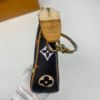 圖片 【哈極品】二手品《Louis Vuitton LV 黑三彩 村上隆 字紋 鉚釘 腋下包/麻將包 》