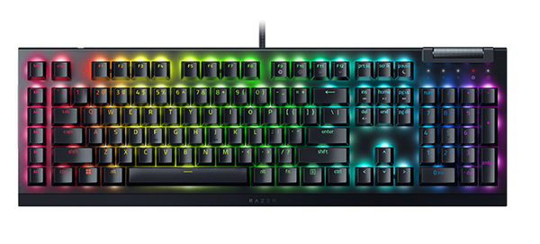圖片 雷蛇 BlackWidow V4X 100%黑寡婦蜘蛛幻彩版機械式鍵盤 綠軸