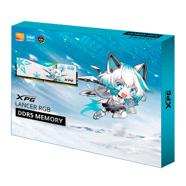 圖片 威剛 64GB(雙通32GB*2) DDR5 6000 XPG Lancer RGB/CL30(吹雪)白【雙參數】