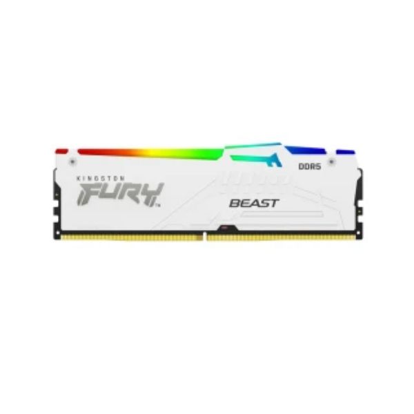 圖片 金士頓 32GB(雙通16GB*2) DDR5-5600/CL36 FURY Beast RGB白