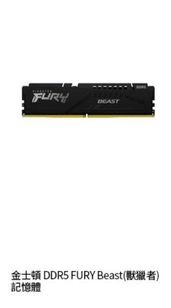 圖片 金士頓 單條16GB DDR5-5600(CL36) FURY Beast (獸獵者)【具XMP、EXPO參數】