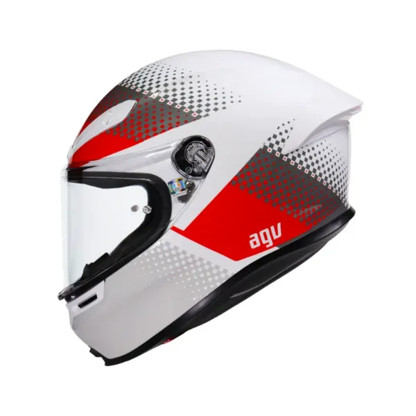 圖片 『嘉義Riderment萊德曼騎士部品』AGV K6 S Fision 珍珠白/灰/紅 全罩安全帽/通勤全罩安全帽