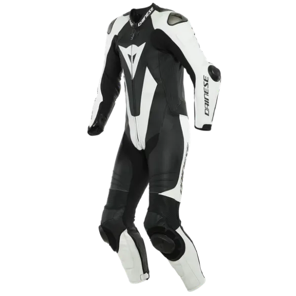 圖片 『嘉義Riderment萊德曼騎士部品』Dainese 丹尼斯 LAGUNA SECA 5 1PC 黑/白 BLACK/WHITE 高階連身皮衣