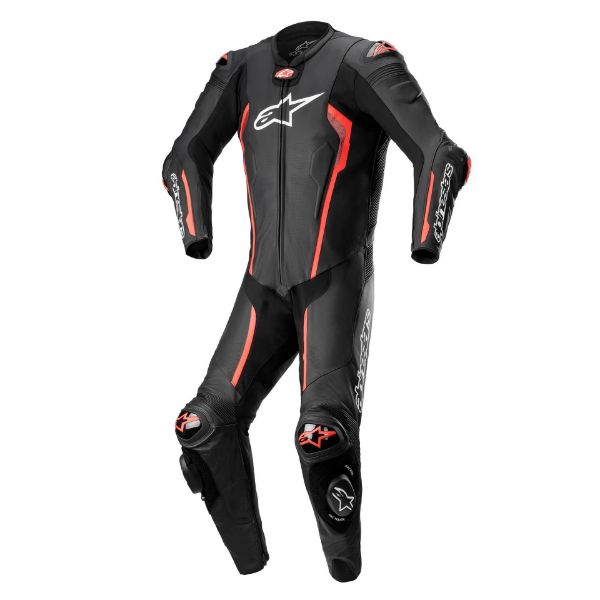 圖片 『嘉義Riderment萊德曼騎士部品』Alpinestars A星 MISSILE V2 1-PIECE LEATHER SUIT 黑/紅 BLACK/RED 連身皮衣