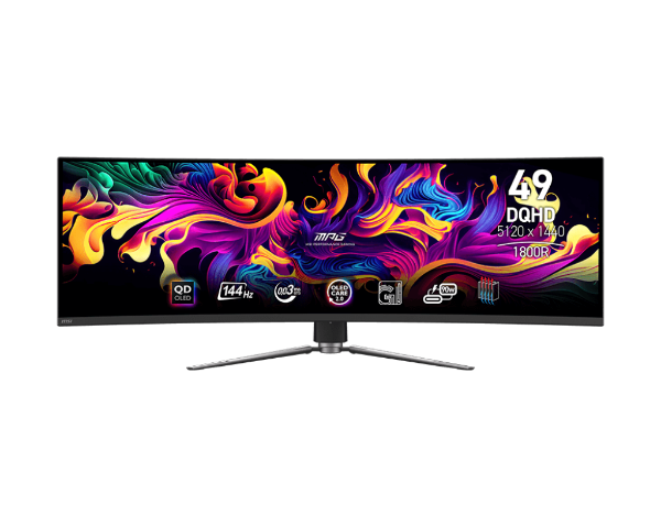 圖片 ★新一代 QD-OLED 面板★ MSI MPG 491CQP QD-OLED 曲面電競螢幕 (49型/DQHD/144Hz/0.03ms/QD-OLED/Type-C)