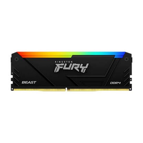 圖片 金士頓 16GB(雙通8GB*2) DDR4-3200 FURY Beast RGB(獸獵)(KF432C16BB2AK2/16)