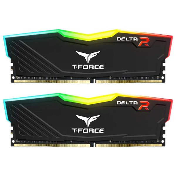 圖片 十銓 T-Force Delta 炫光RGB系列 16GB(雙通8GB*2) DDR4-3200(黑色)/CL16