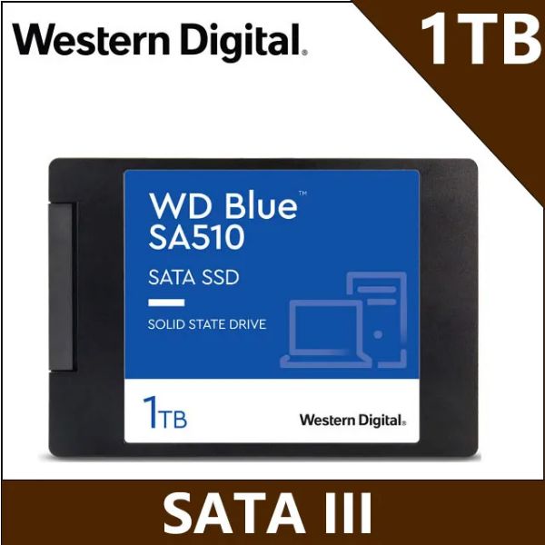 圖片 WD Blue SA510 1TB(藍標)/2.5吋/讀:560M/寫:530M/3D TLC顆粒【五年保】