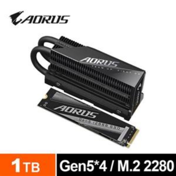 圖片 技嘉 AORUS Gen5 12000 SSD 1TB 頂級效能PCIe 5.0 讀:11700/寫:9500/TLC【五年保】