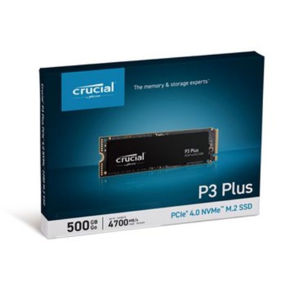 圖片 美光Micron Crucial P3 Plus 500G/Gen4 PCIe 4.0/讀:4700M/寫:1900M/QLC顆粒/五年